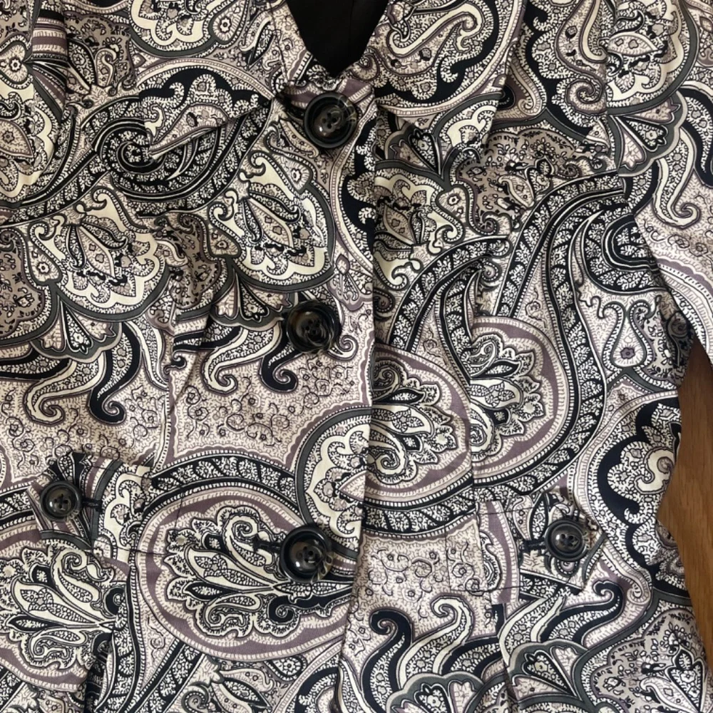 NWT ambition Paisley Print Button Up Fit and Flare Jacket / Coat Size Medium - Picture 6 of 9